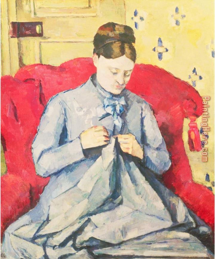 Paul Cezanne Madame Cezanne Sewing